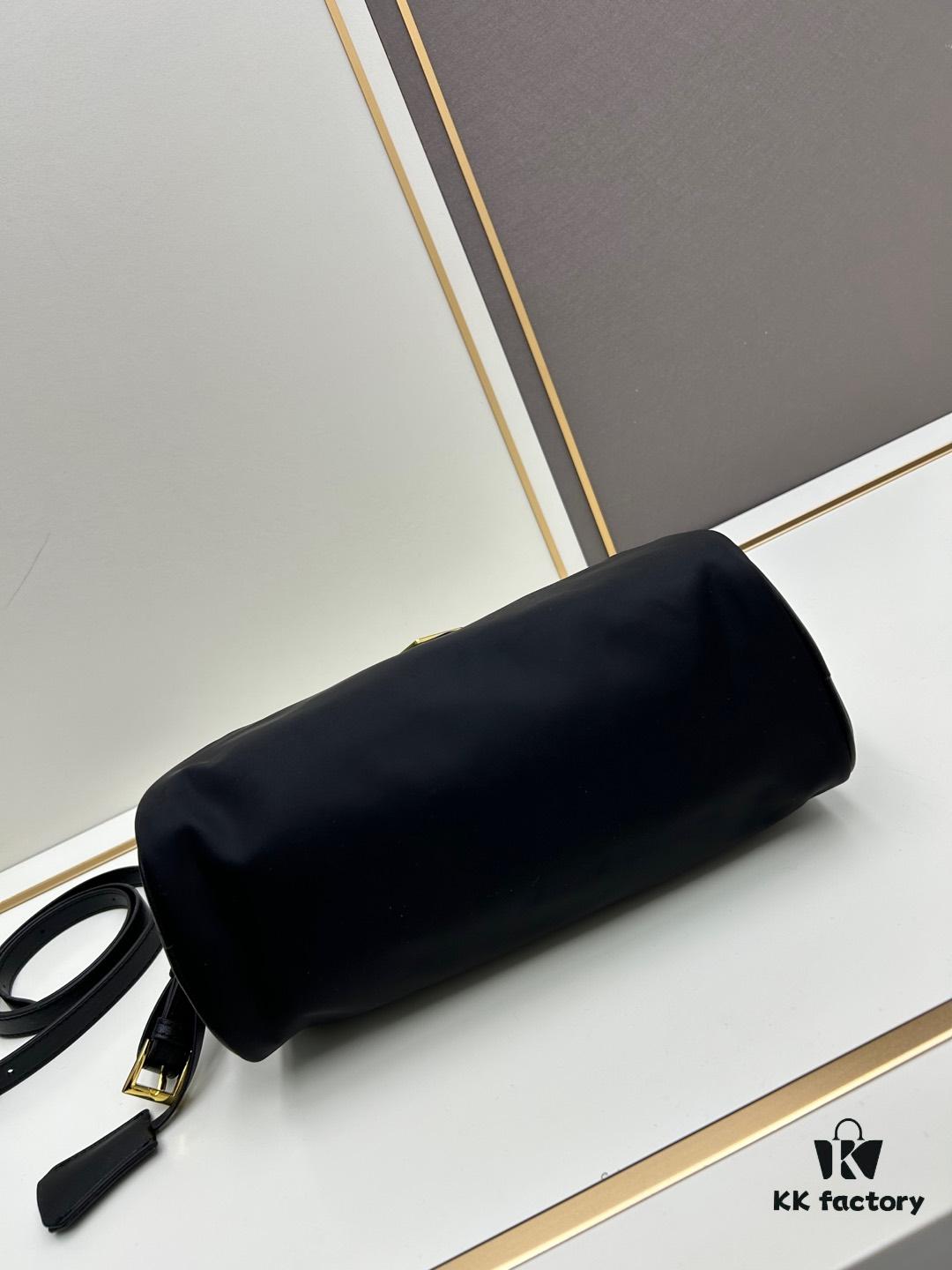 With Box, PRADA Prada 2024 Fall/Winter Black Padlock Shoulder Bag