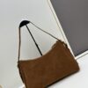 Prada Suede Underarm New Bag | Prada Aimee Bag 2024 Fall/Winter Collection Model 2460 with Box, Size 37x24x9