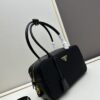 Prada 2024 Fall/Winter Black Re-Nylon Lock Embellished Shoulder Bag