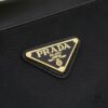 Prada 2024 Fall/Winter Black Re-Nylon and Leather Lock Detail Shoulder Bag