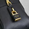 Prada 2024 Fall/Winter Black Re-Nylon and Leather Lock Detail Shoulder Bag
