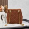 Prada Brown Suede Chain Shoulder Bag with Box - Daily Vintage