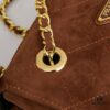 Prada Brown Suede Chain Shoulder Bag with Box - Daily Vintage