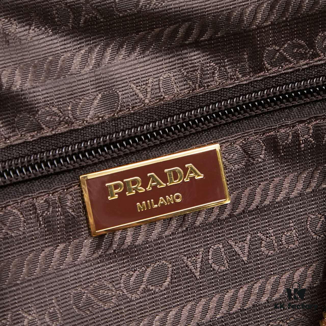 Prada Brown Suede Chain Shoulder Bag with Box - Daily Vintage