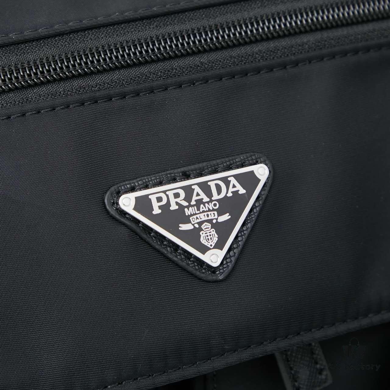 Prada Nylon Parachute Large Messenger Bag with Box