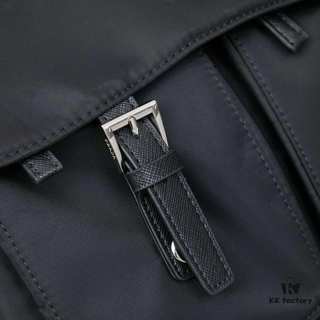 Prada Nylon Parachute Large Messenger Bag with Box