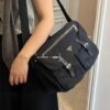Prada Nylon Parachute Large Messenger Bag with Box