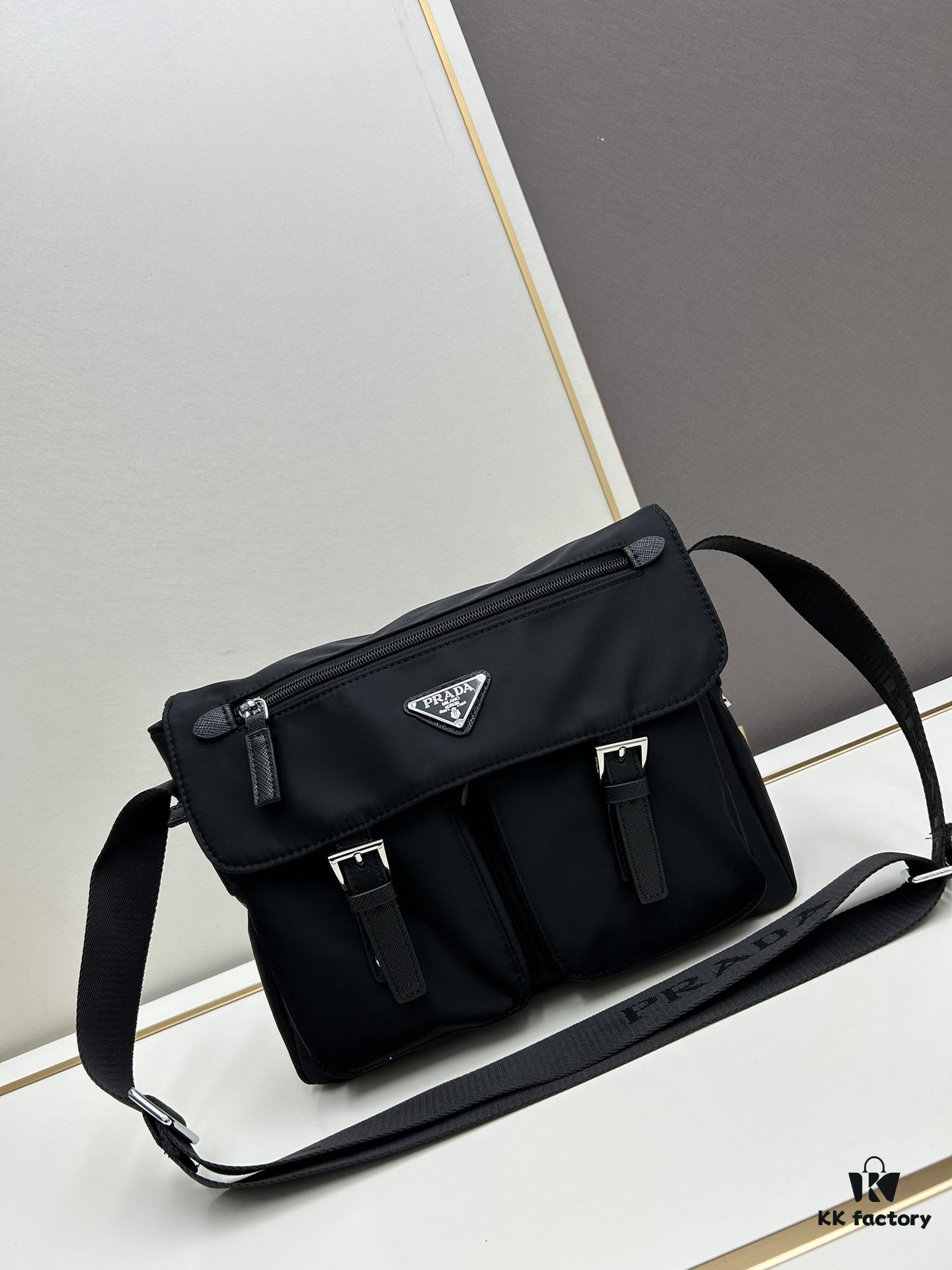 Prada Nylon Parachute Large Messenger Bag