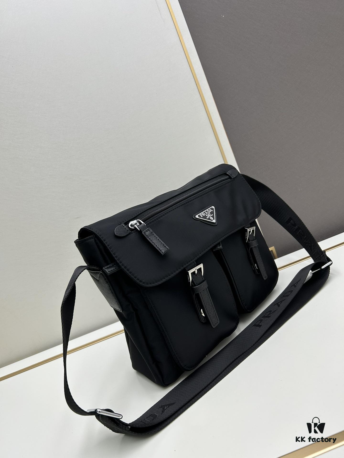 Prada Nylon Parachute Large Messenger Bag