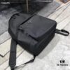 Prada Men's Black Parachute Nylon Backpack, Stylish Design with Inverted Triangle Logo, Lightweight, Spacious and Waterproof