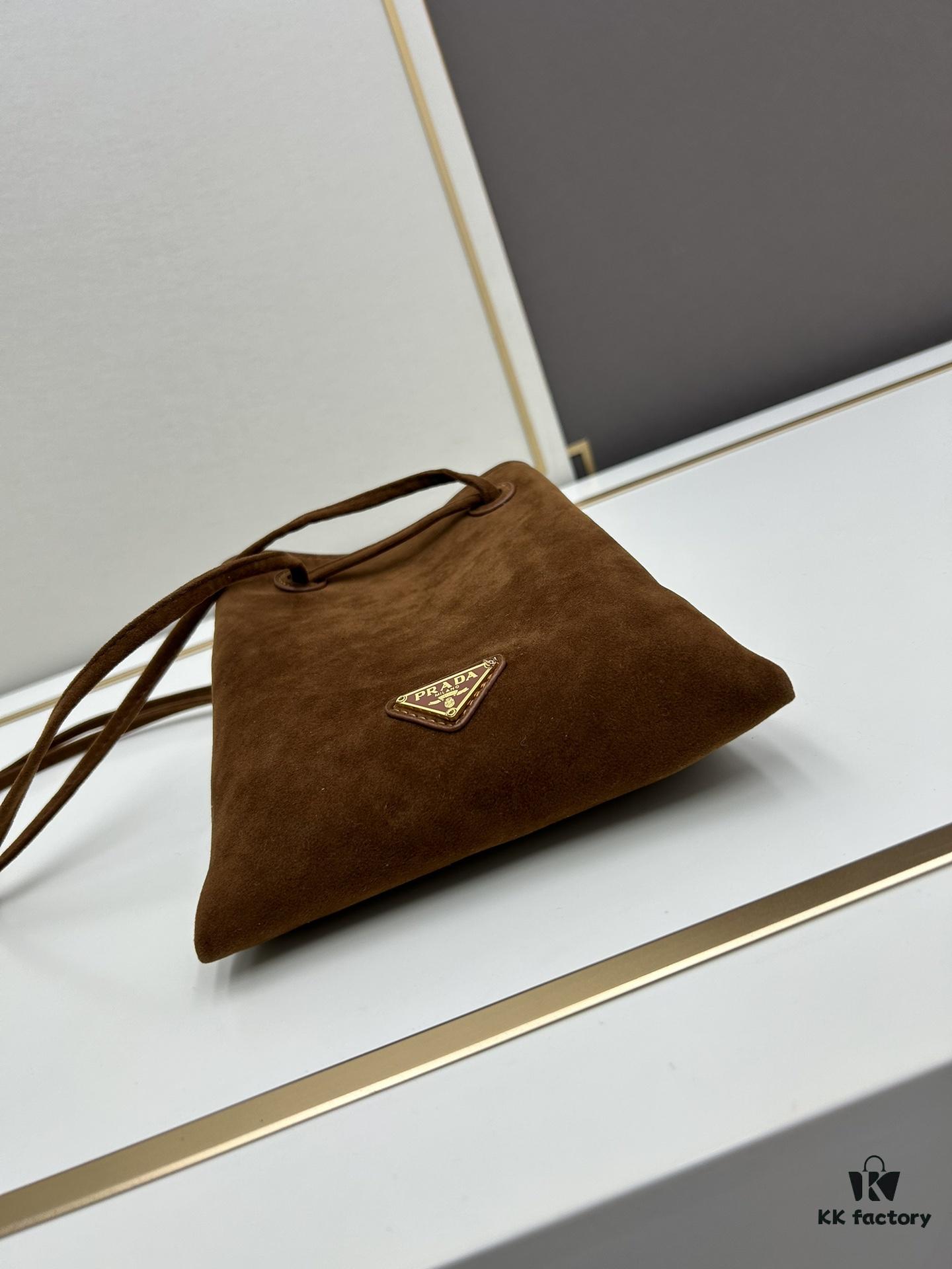 Prada Mini Crossbody Bag in Suede with Box