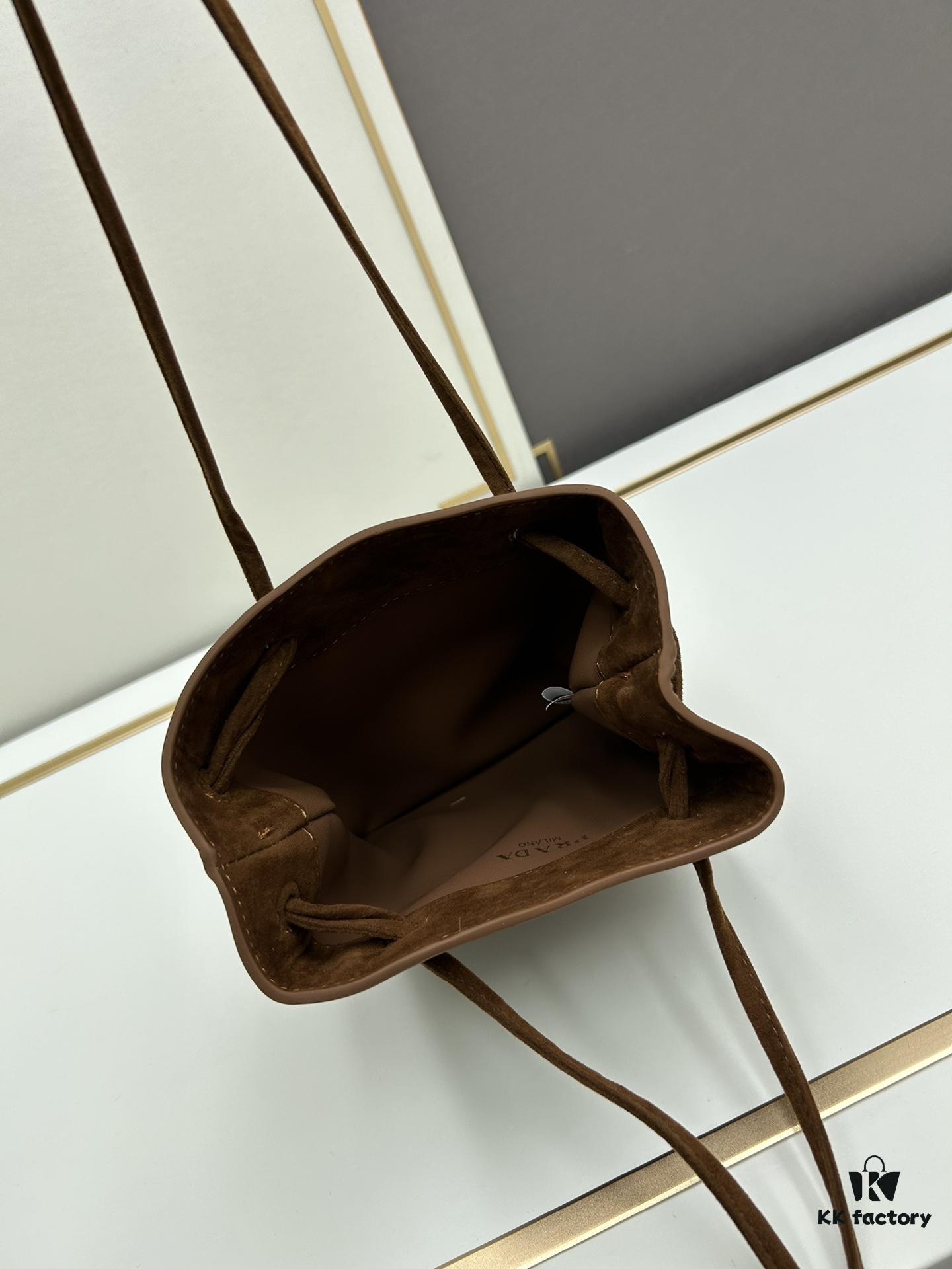 Prada Mini Crossbody Bag in Suede with Box