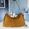 Prada Suede Underarm New Bag | Prada Aimee Bag 2024 Fall/Winter Collection Model No. 2460 with Box, Size 37x24x9