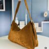 Prada Suede Underarm New Bag | Prada Aimee Bag 2024 Fall/Winter Collection Model No. 2460 with Box, Size 37x24x9