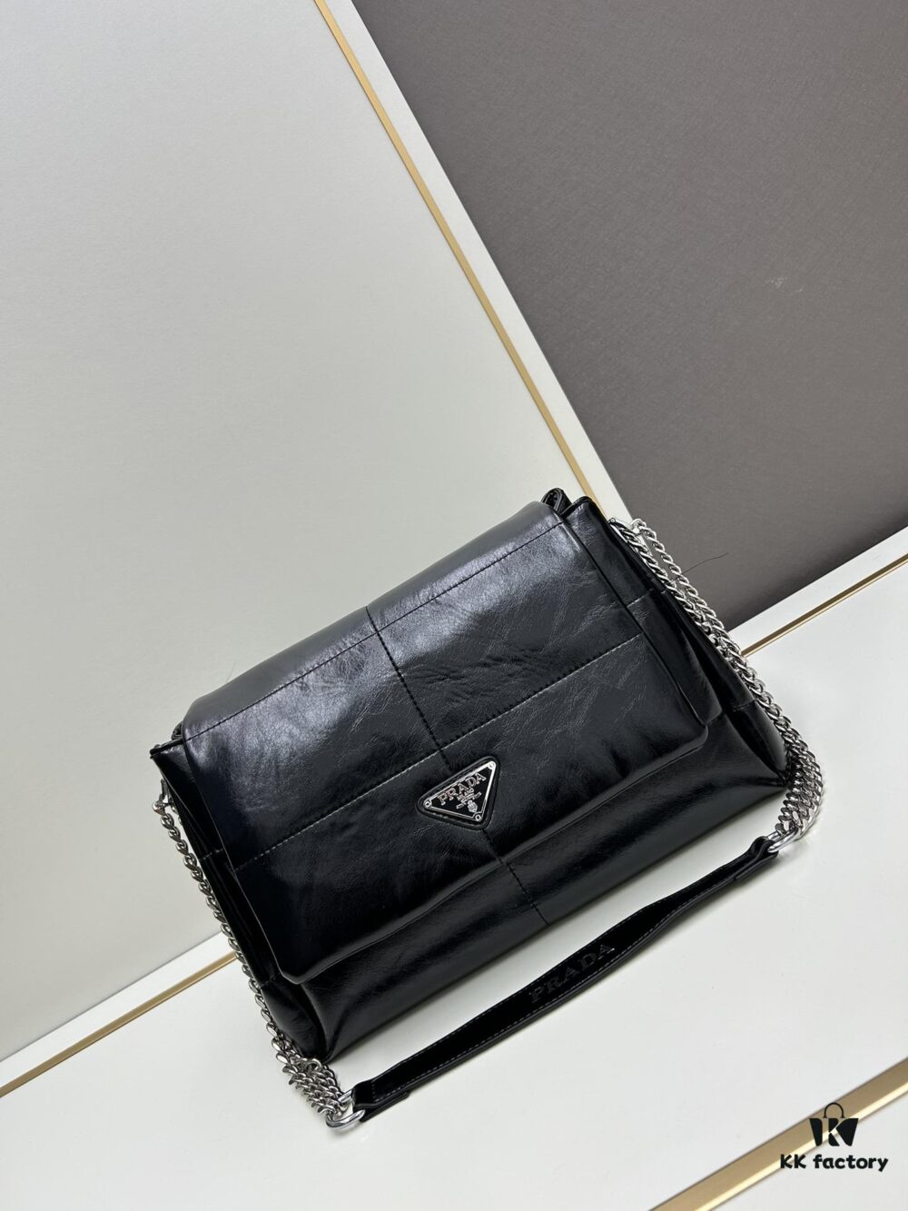 Prada Re-Edition Shoulder Bag in Black and Silver – Cool Enough to Steal Your Heart!