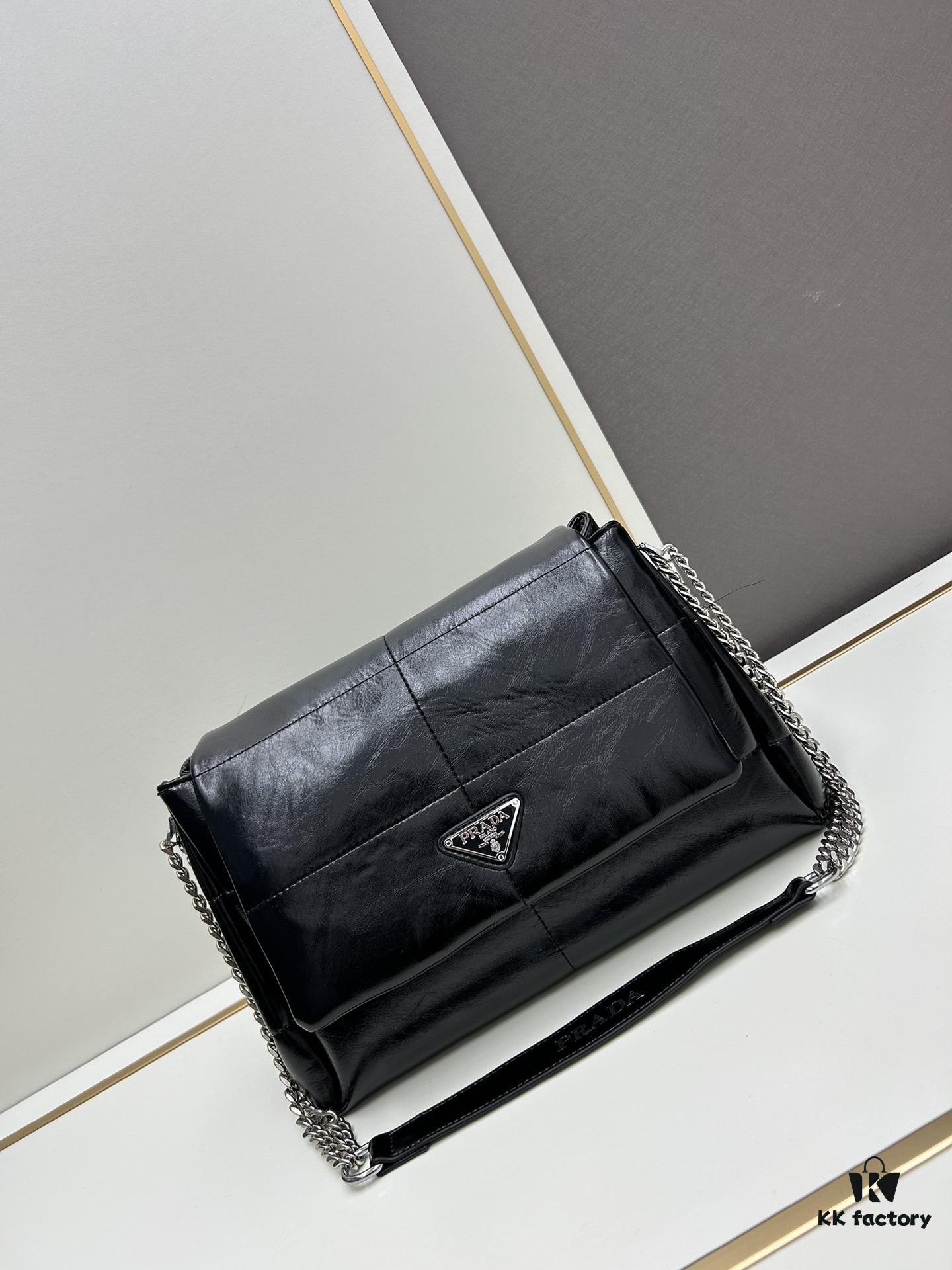 Prada Re-Edition Shoulder Bag in Black and Silver – Cool Enough to Steal Your Heart!
