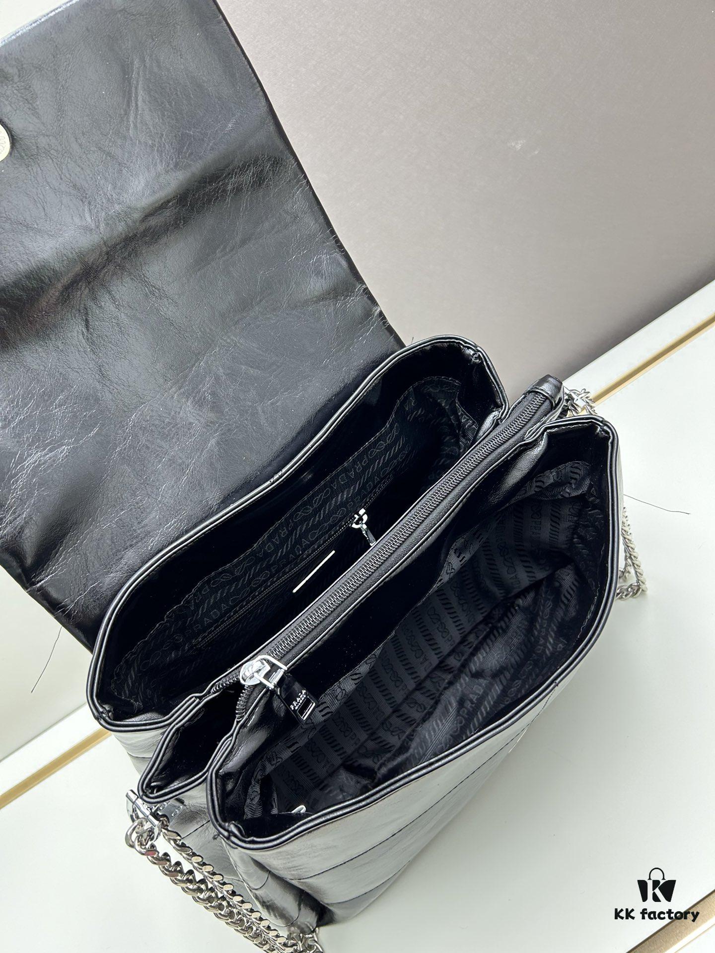 Prada Re-Edition Shoulder Bag in Black and Silver – Cool Enough to Steal Your Heart!