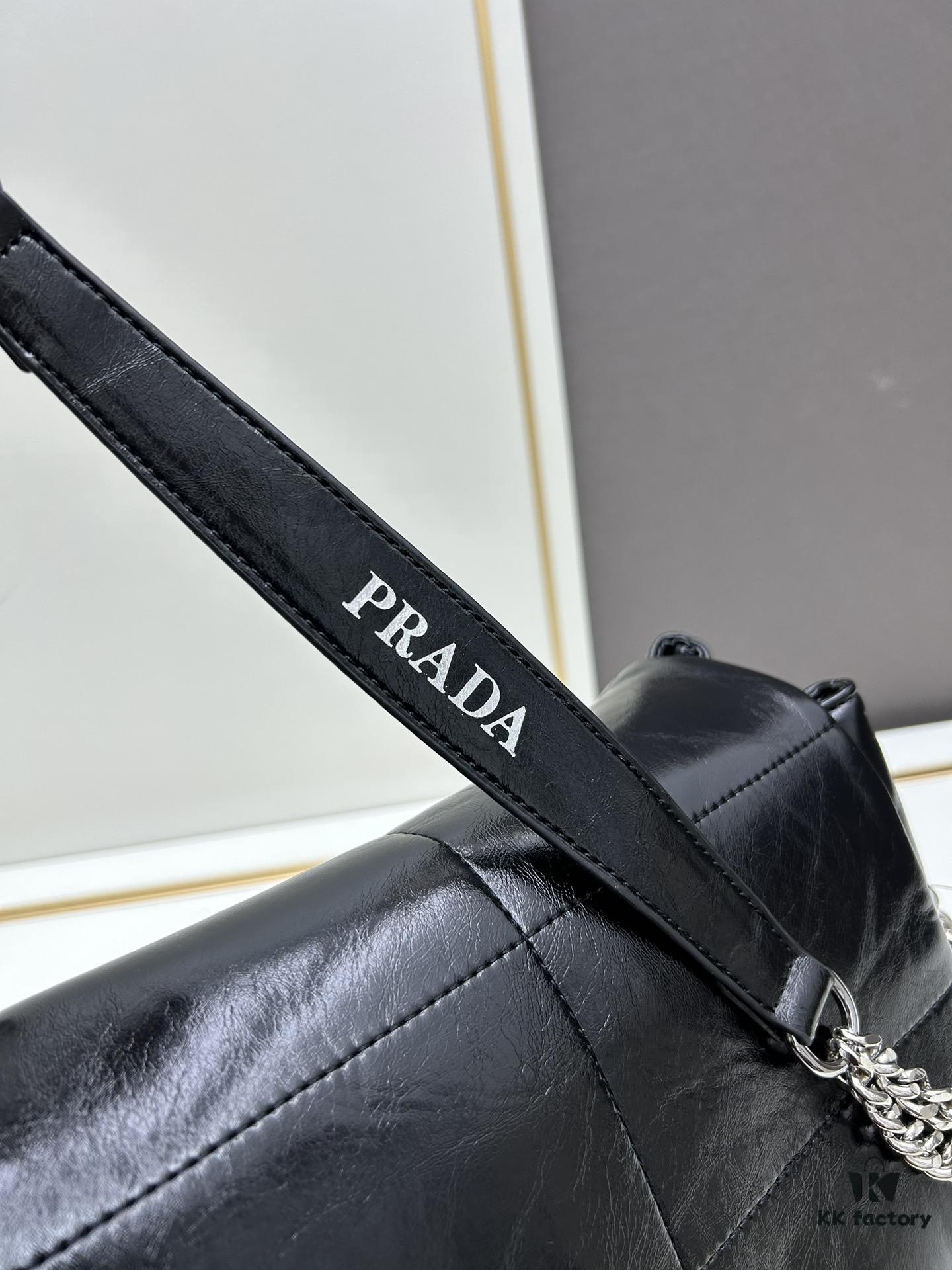 Prada Re-Edition Shoulder Bag in Black and Silver – Cool Enough to Steal Your Heart!