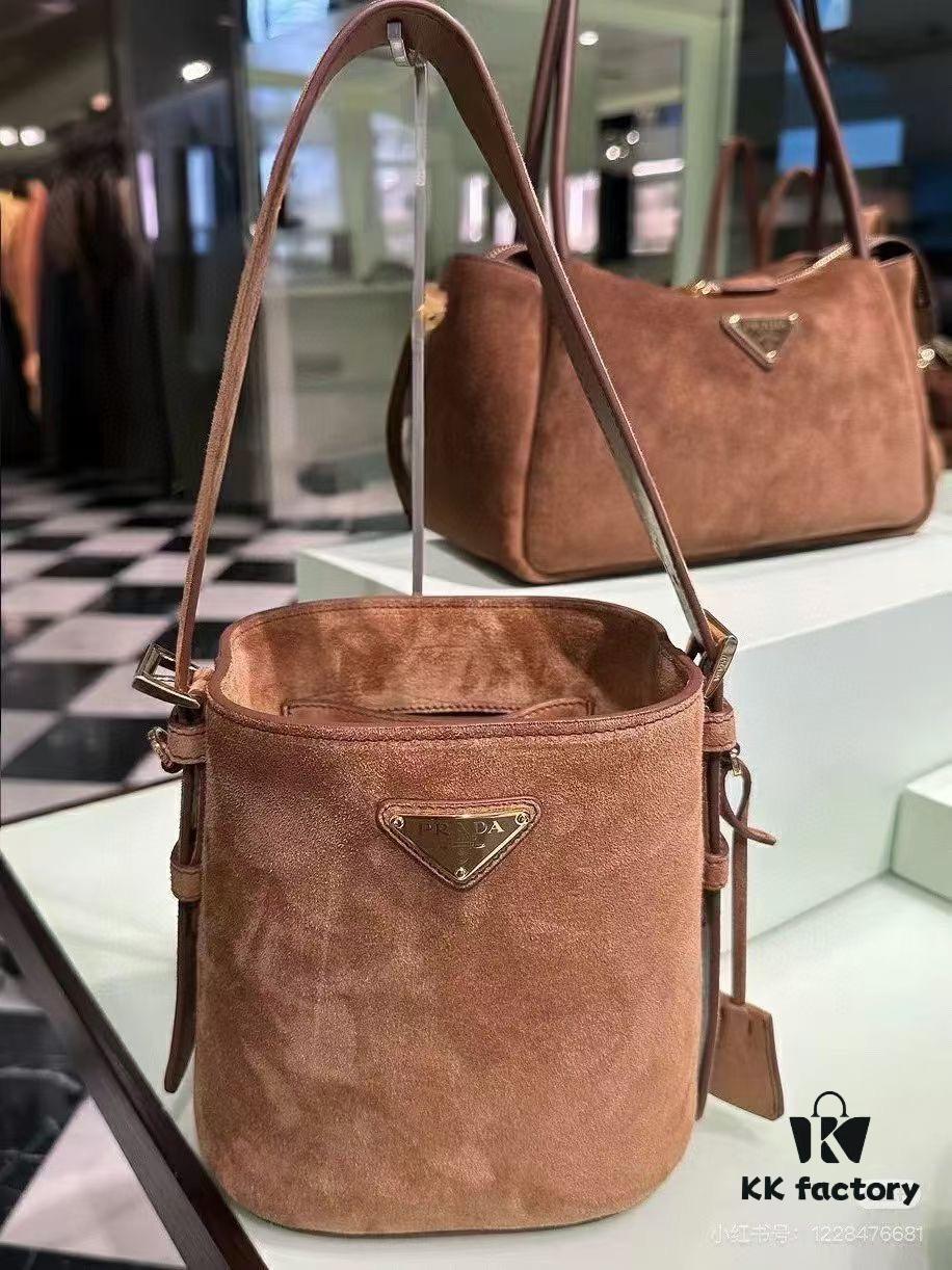 Prada New Suede Brown Collection with Box! Perfect Fall/Winter Companion