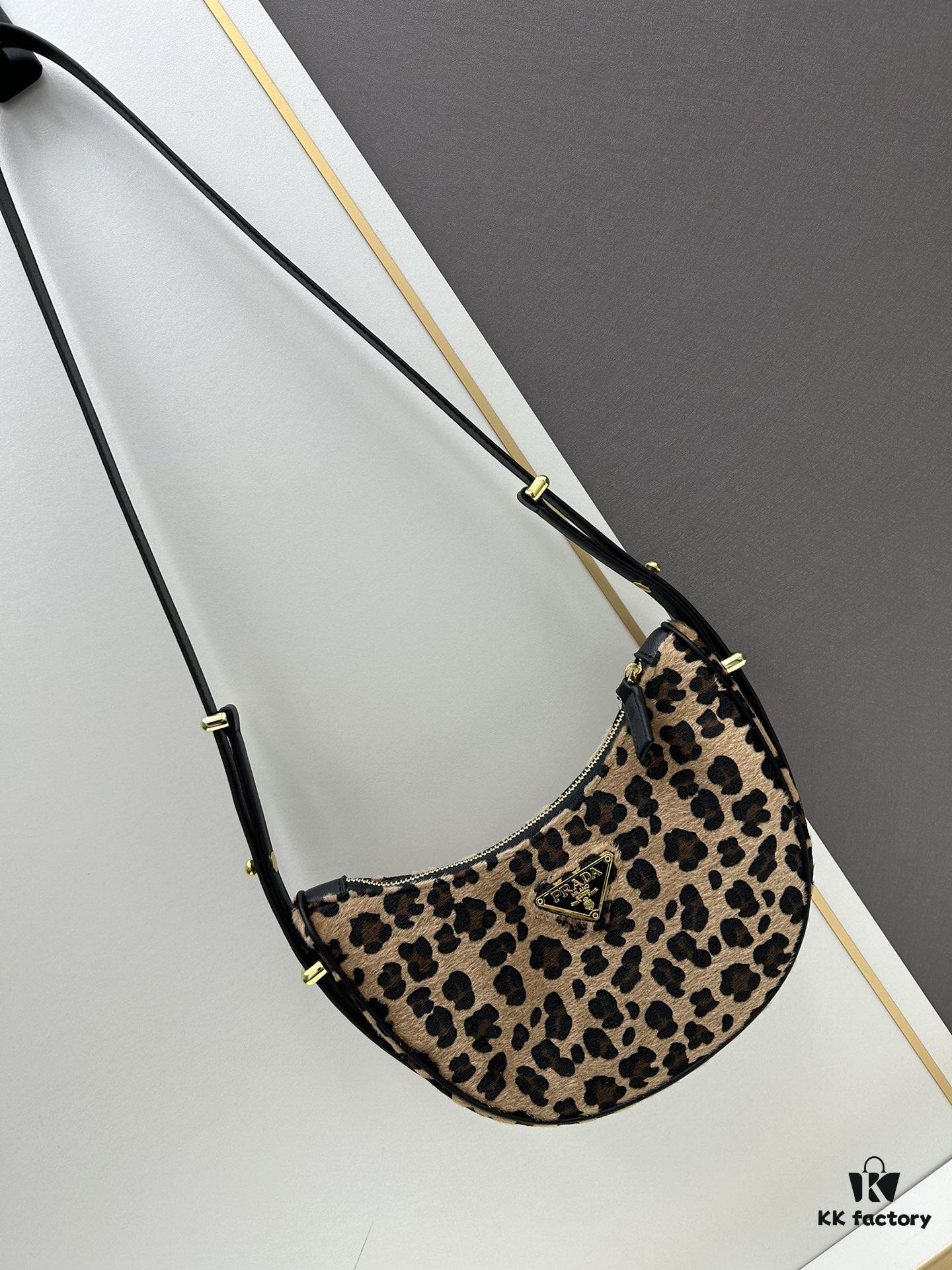 Prada Leopard Print Pony Hair Bag – Lightweight and Spacious New Moon and Softlux Styles with Crossbody Strap