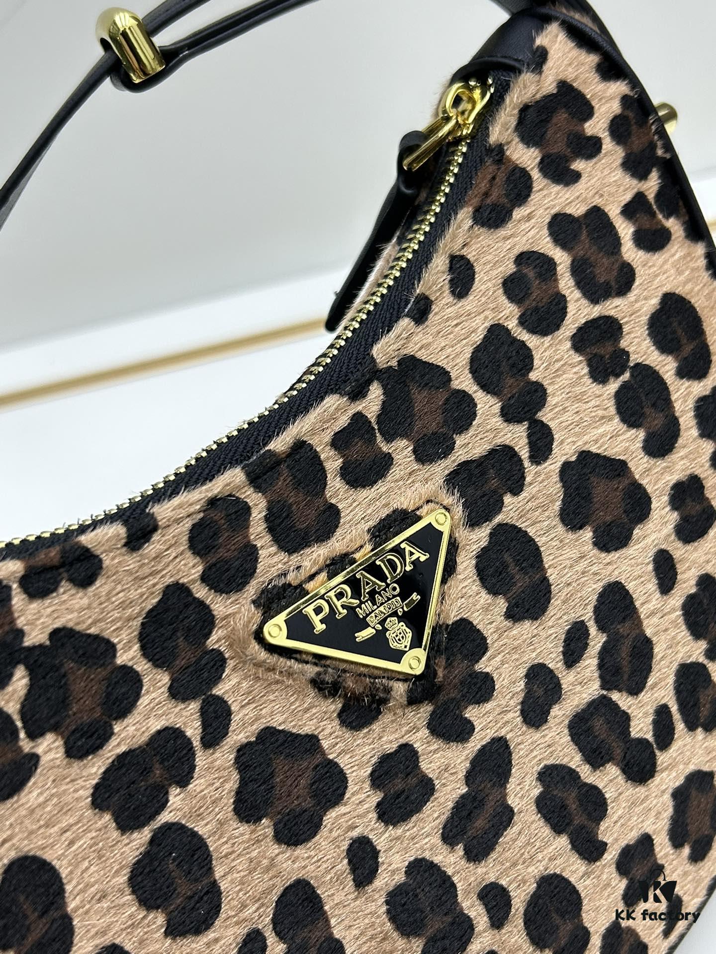 Prada Leopard Print Pony Hair Bag – Lightweight and Spacious New Moon and Softlux Styles with Crossbody Strap