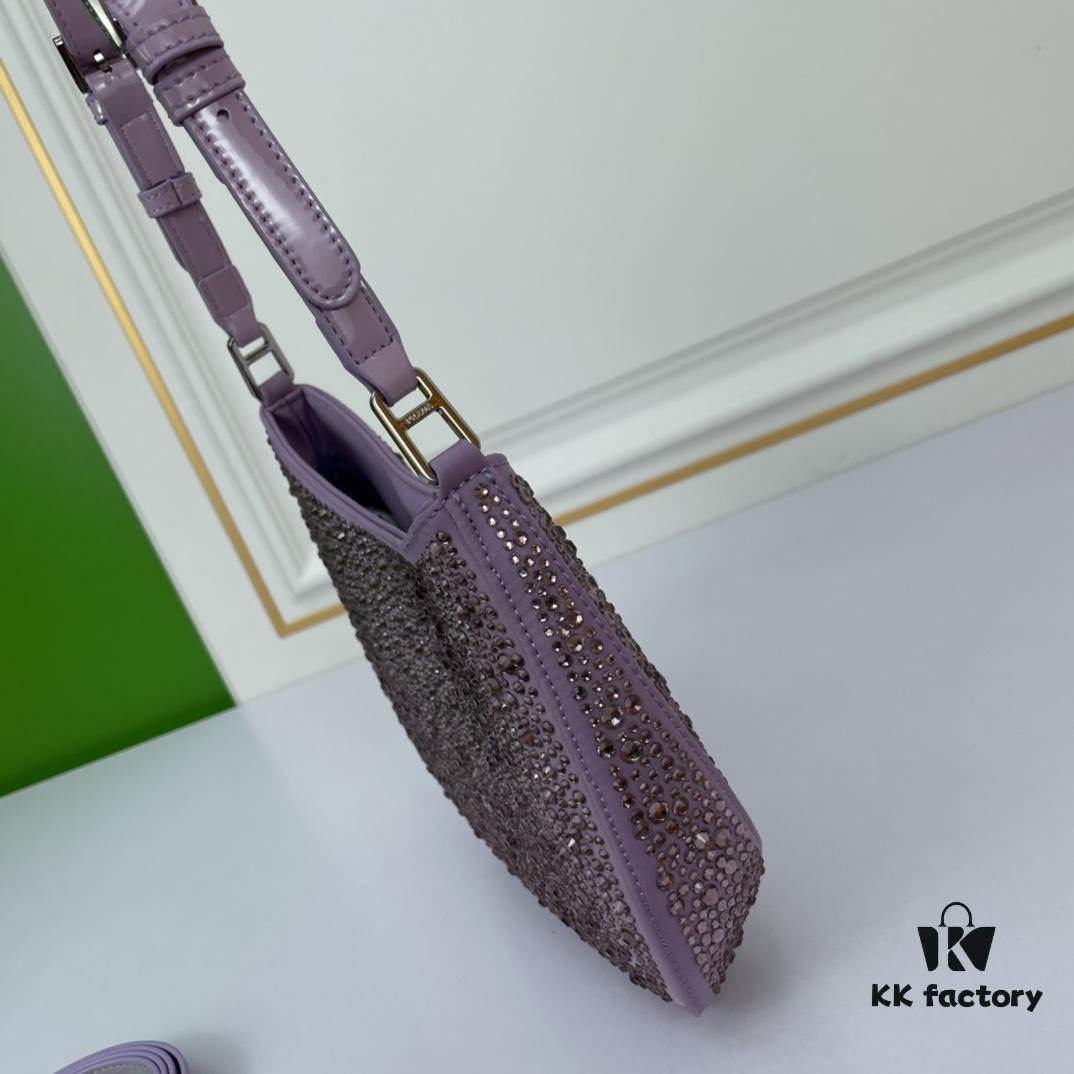 Original Order, Factory Custom Leather, PRADA Launches New 2022 Spring/Summer Crystal Hobo Handbag