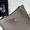 High-Quality PRADA Shoulder Crossbody Bag with Dual Straps (Leather Strap + Lettered Fabric Strap)