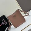 High-Quality PRADA Shoulder Crossbody Bag - Imported Full-Grain Leather, Mini Style with Detachable Double Straps