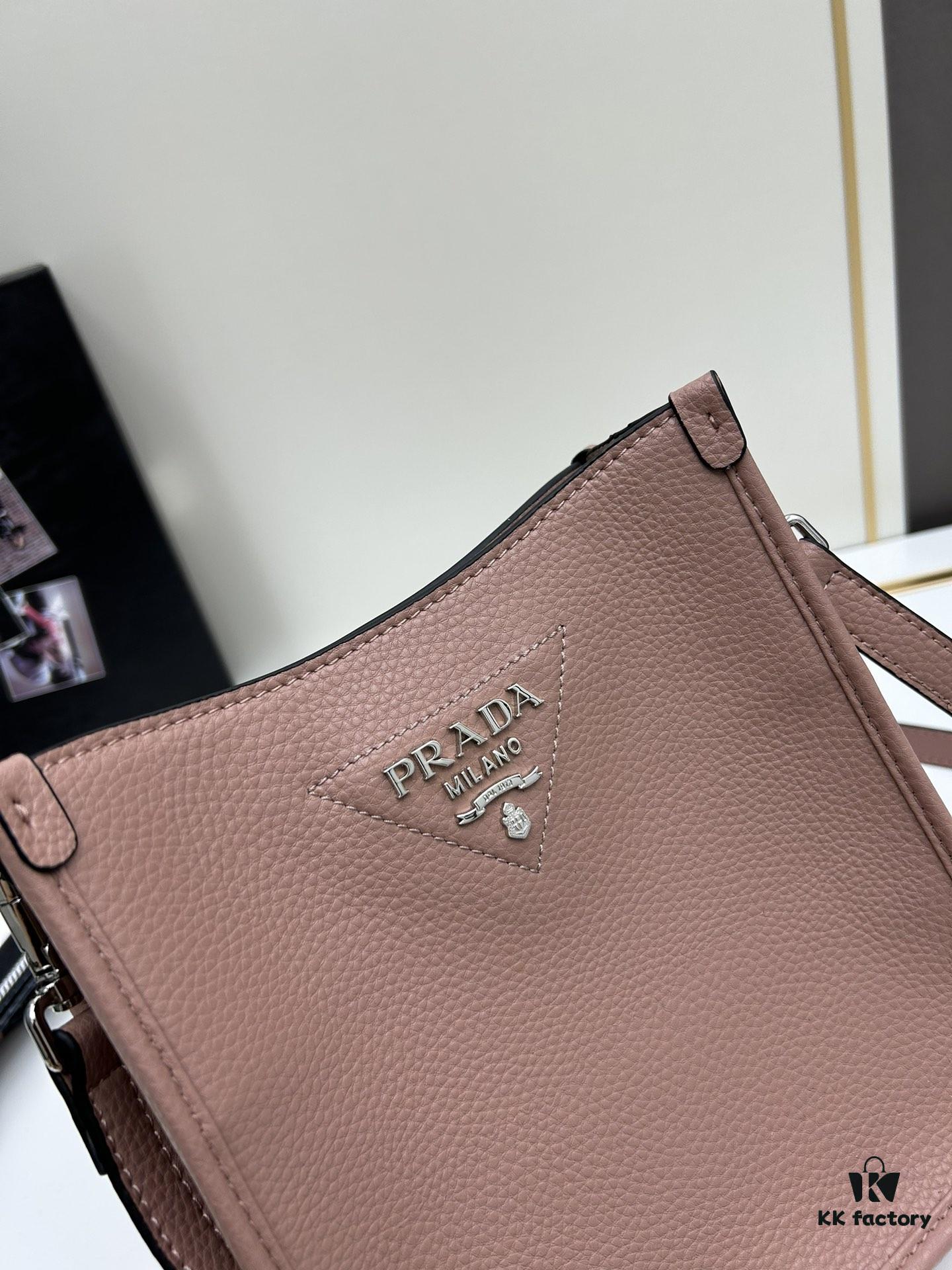 High-Quality PRADA Shoulder Crossbody Bag - Imported Full-Grain Leather, Mini Style with Detachable Double Straps