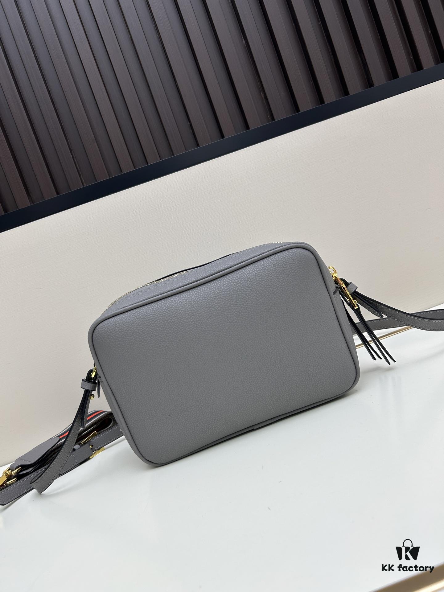 PRADA Dual-Strap Camera Bag in Imported Full-Grain Coarse Crisped Calfskin