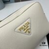 PRADA Double-Strap Camera Bag in Imported Full-Grain Coarse Lychee Leather