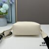PRADA Double-Strap Camera Bag in Imported Full-Grain Coarse Lychee Leather