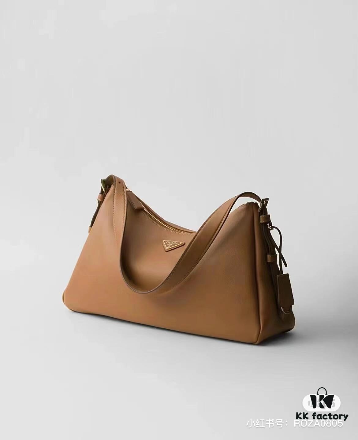 Prada's Latest Hobo Shoulder Bag in Smooth Calfskin Leather