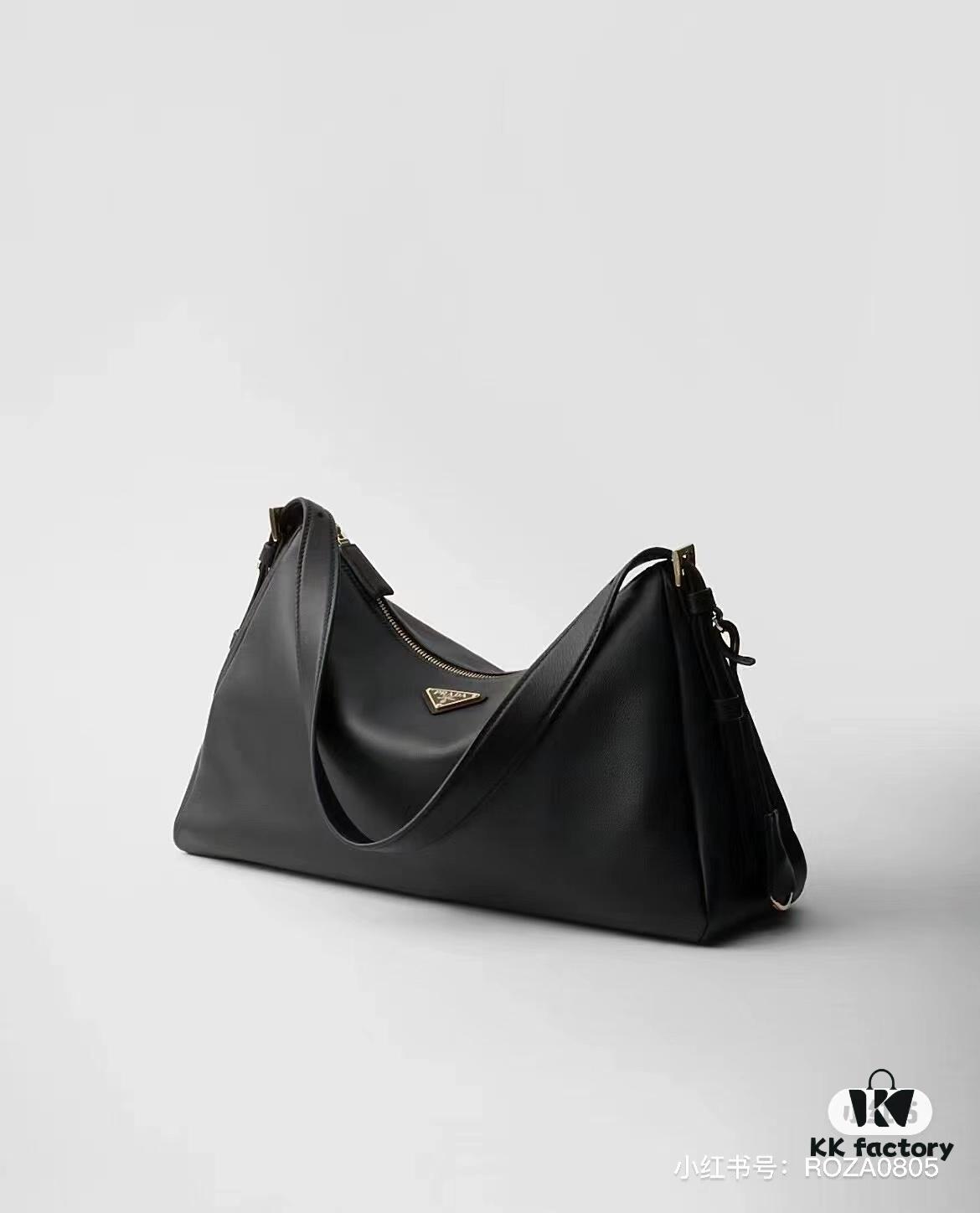 Prada's Latest Hobo Shoulder Bag in Smooth Calfskin Leather