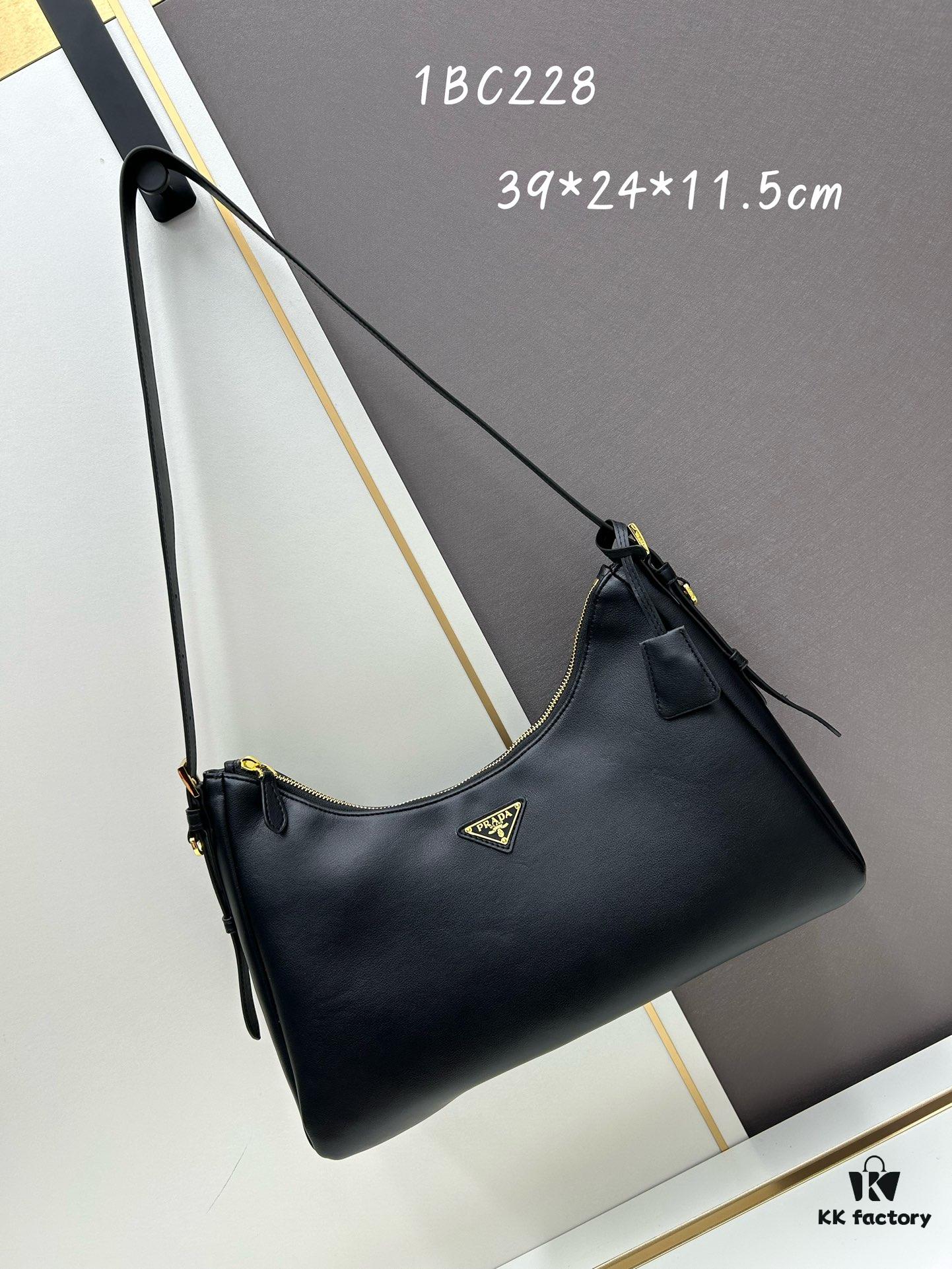Prada Latest Handbag (Grainy Calfskin Strap) - New Shoulder Bag Inspired by Hobo Silhouette