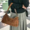 【Authentic Quality + Matching Cabinet Hardware】🌹 (Suede) 🎉 Prada's Latest Handbag 🎉🎉🎉 New Shoulder Bag Inspired by the Hobo Silhouette