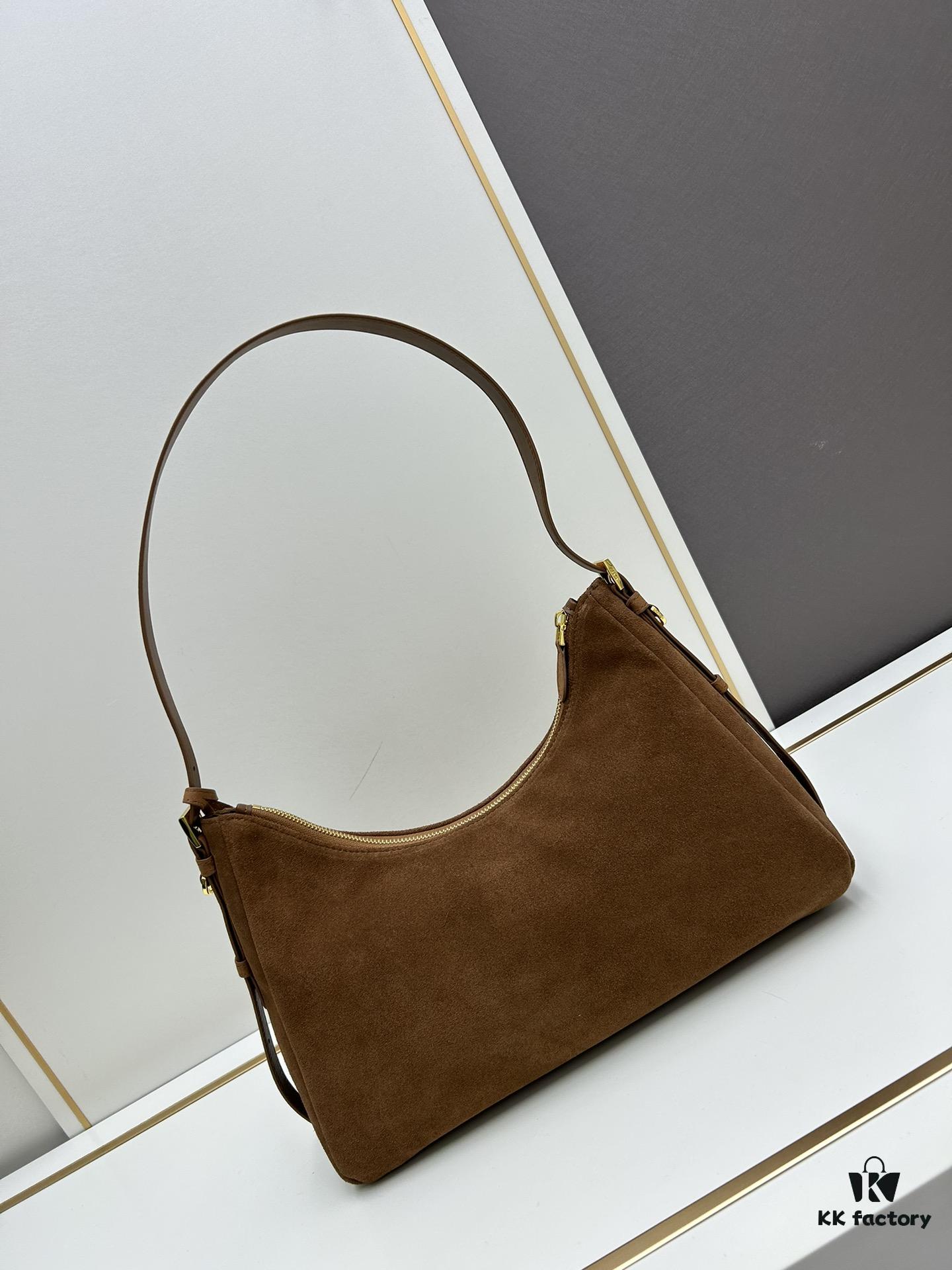 Original Quality + Matching Cabinet Hardware 🌹 (Suede Nubuck) Prada's Latest Handbag 🎉🎉🎉 New Shoulder Bag Inspired by Hobo Silhouette