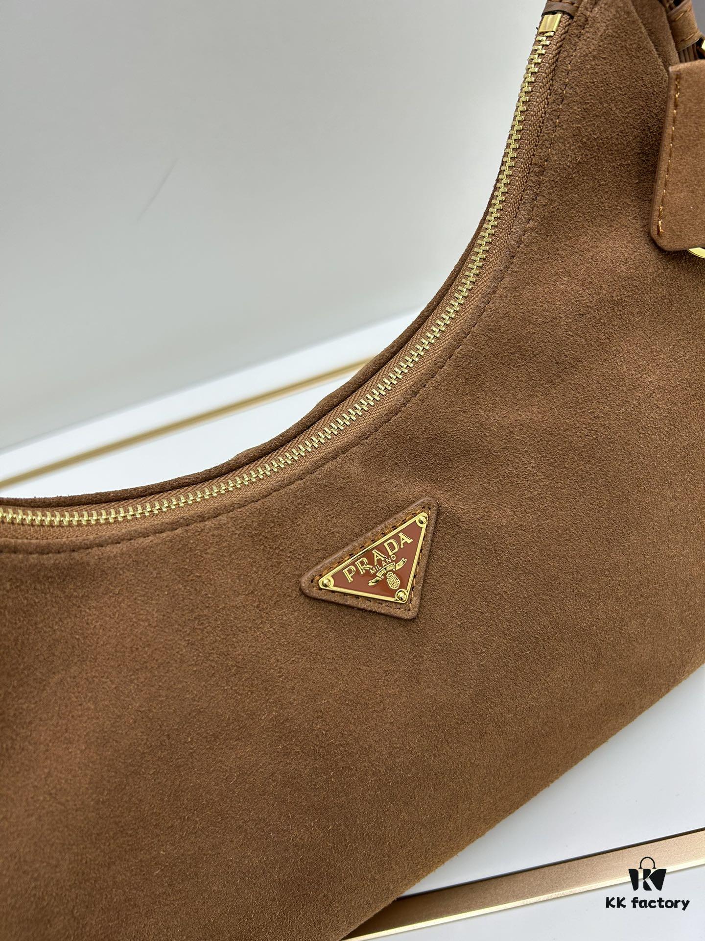 Original Quality + Matching Cabinet Hardware 🌹 (Suede Nubuck) Prada's Latest Handbag 🎉🎉🎉 New Shoulder Bag Inspired by Hobo Silhouette