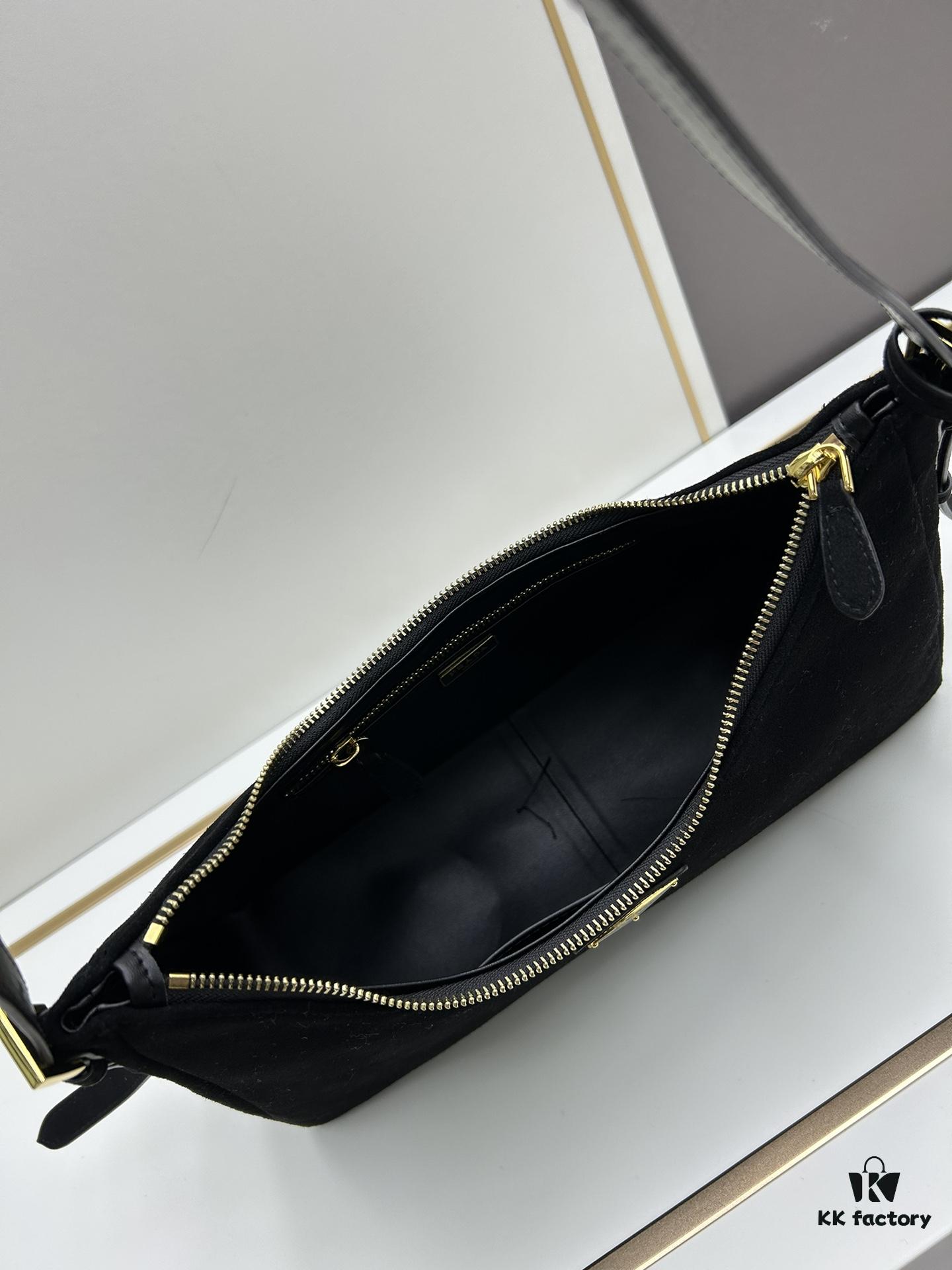 【Authentic Quality + Matching Cabinet Hardware】🌹 (Suede) 🎉 Prada's Latest Handbag 🎉🎉🎉 New Shoulder Bag Design Inspired by the Hobo Silhouette