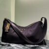 PRADA Counter New Arrival (Full Leather Series) - Original Order Quality with Authentic Hardware, Wrinkled Lacquer Cowhide and Suede Shoulder Bag