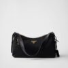 PRADA Counter New Arrival (Full Leather Series) - Original Order Quality with Authentic Hardware, Wrinkled Lacquer Cowhide and Suede Shoulder Bag