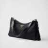 PRADA Counter New Arrival (Full Leather Series) - Original Order Quality with Authentic Hardware, Wrinkled Lacquer Cowhide and Suede Shoulder Bag