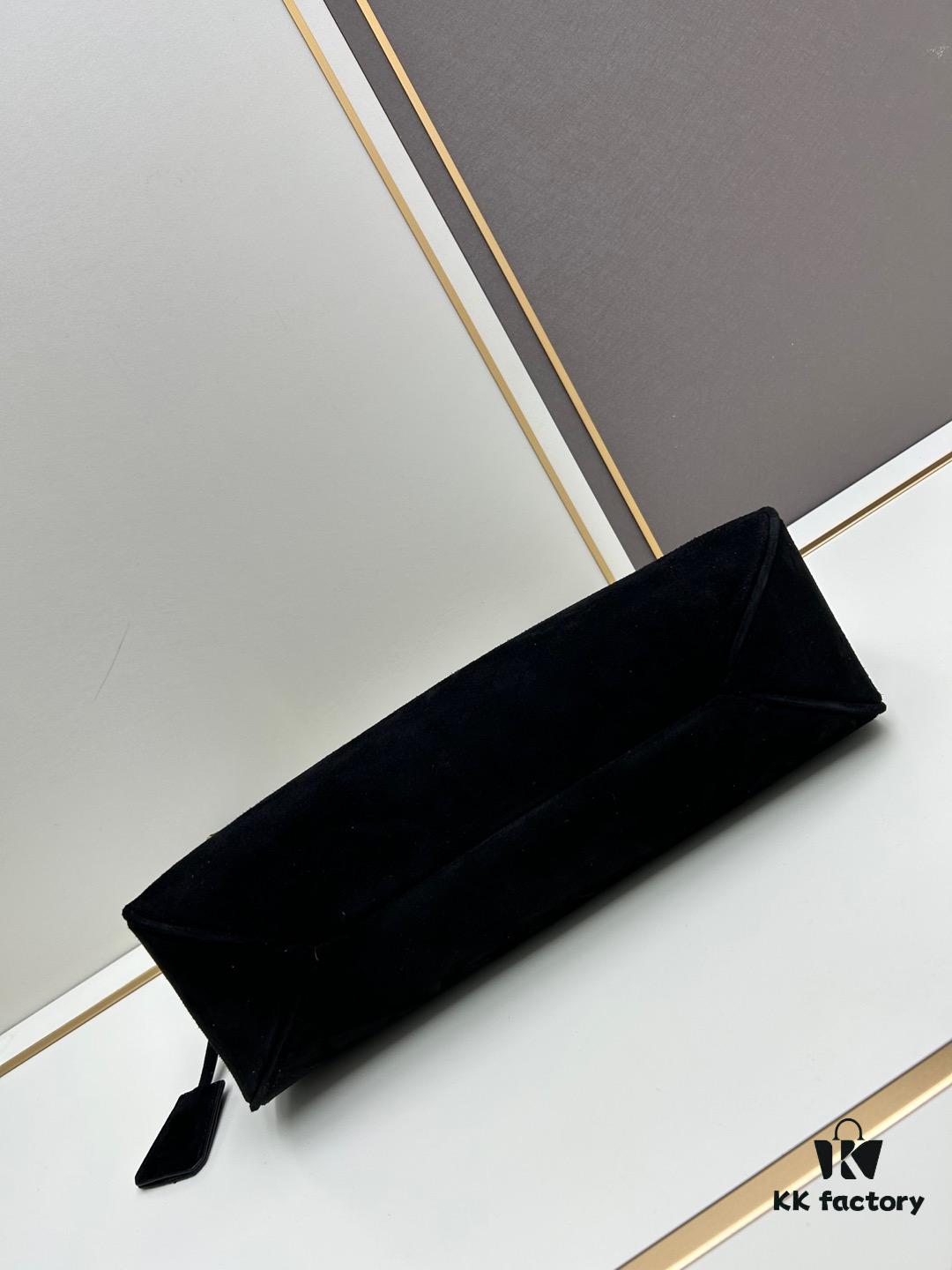 PRADA New Arrival Genuine Leather Shoulder Bag - Full Grain Wrinkled Lacquer Cowhide & Suede with Enamel Triangle Logo