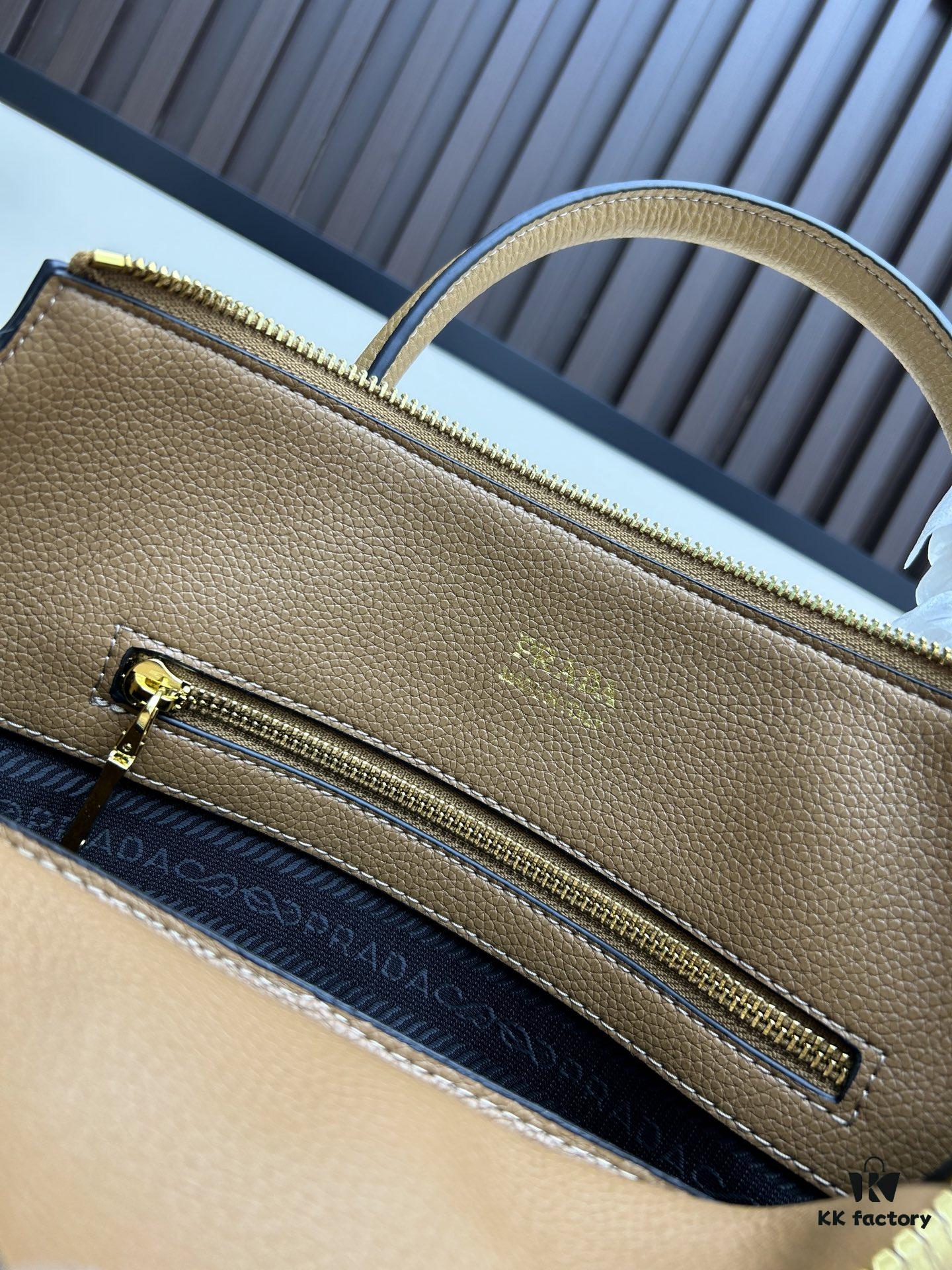 PRADA Classic Reissue Leather Tote with Detachable Shoulder Straps