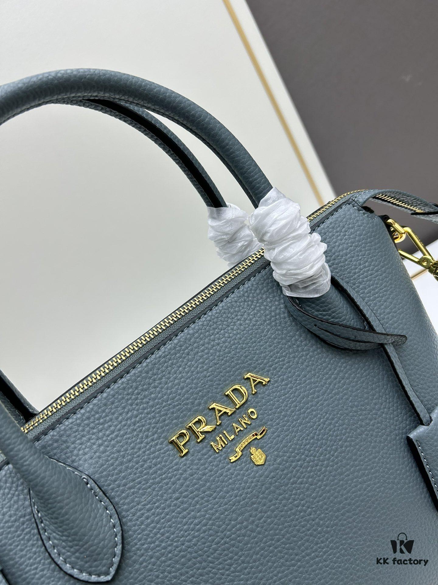 PRADA Classic Reissue Leather Bag with Double Handles and Detachable Adjustable Straps