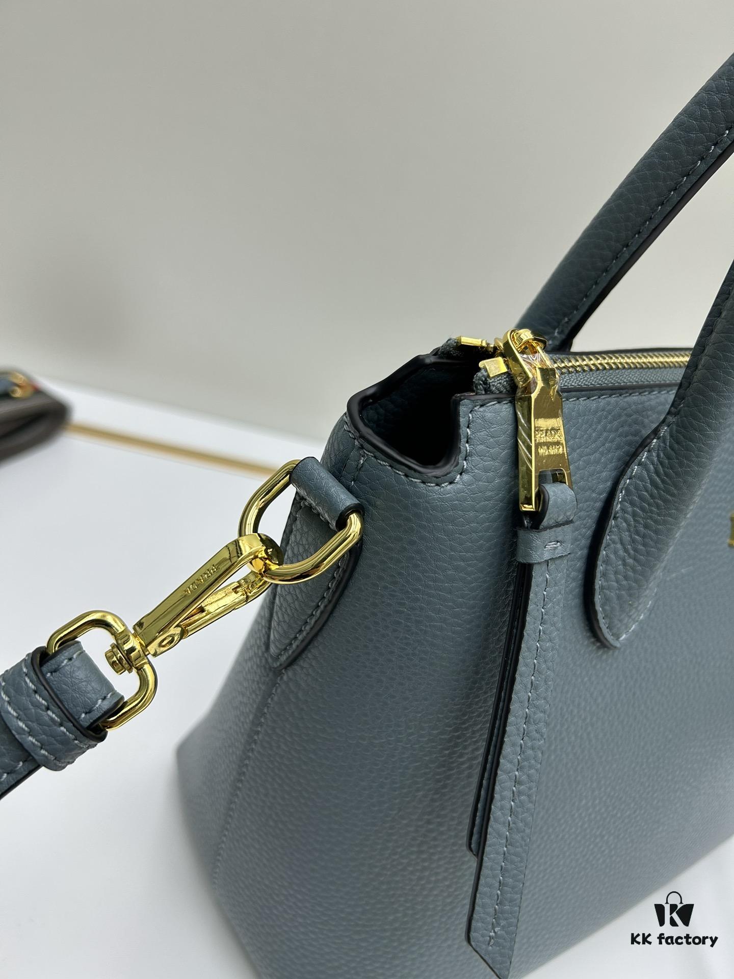 PRADA Classic Reissue Leather Bag with Double Handles and Detachable Adjustable Straps