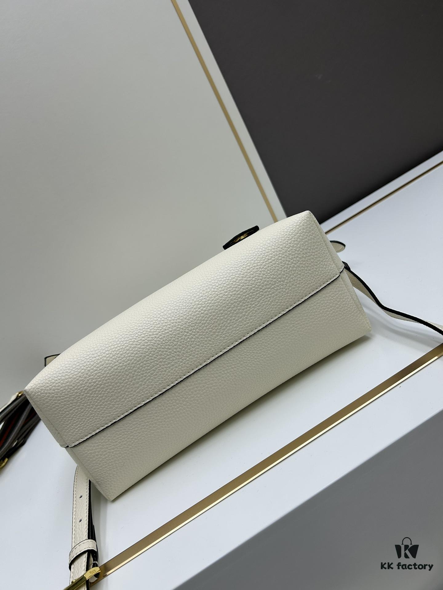 PRADA Classic Reissue Leather Bag with Dual Shoulder Straps, Calfskin, Double Top Handles, Removable Adjustable Leather Strap, Removable Adjustable Colorful Fabric Strap, Gold-Tone Hardware, Engraved Metal Logo, Zip Closure, Two Interior Pockets, Jacquard PRADA Logo Lining