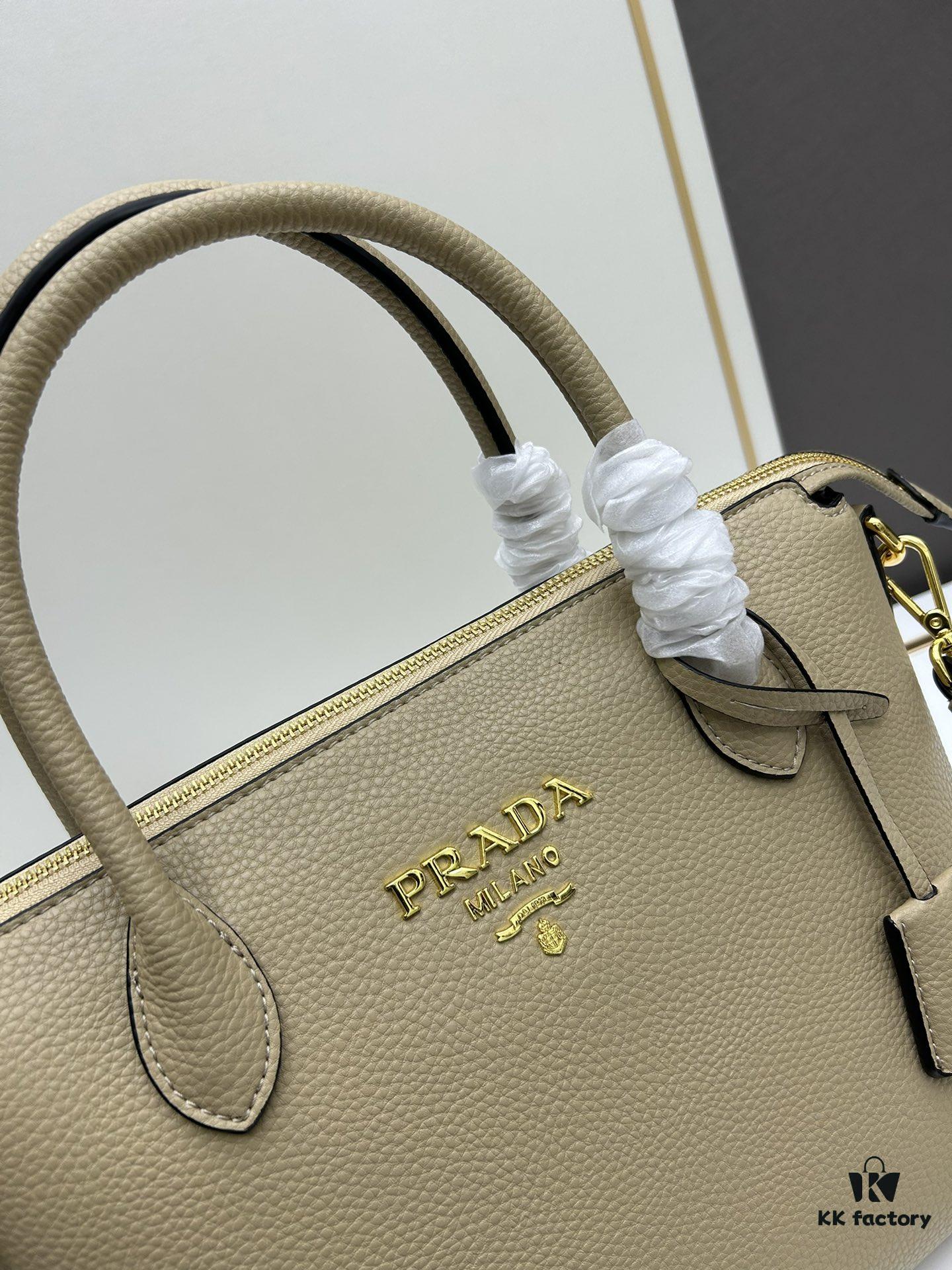 PRADA Classic Reissue 🌹 Calfskin Leather Bag with Dual Handles and Detachable Adjustable Straps