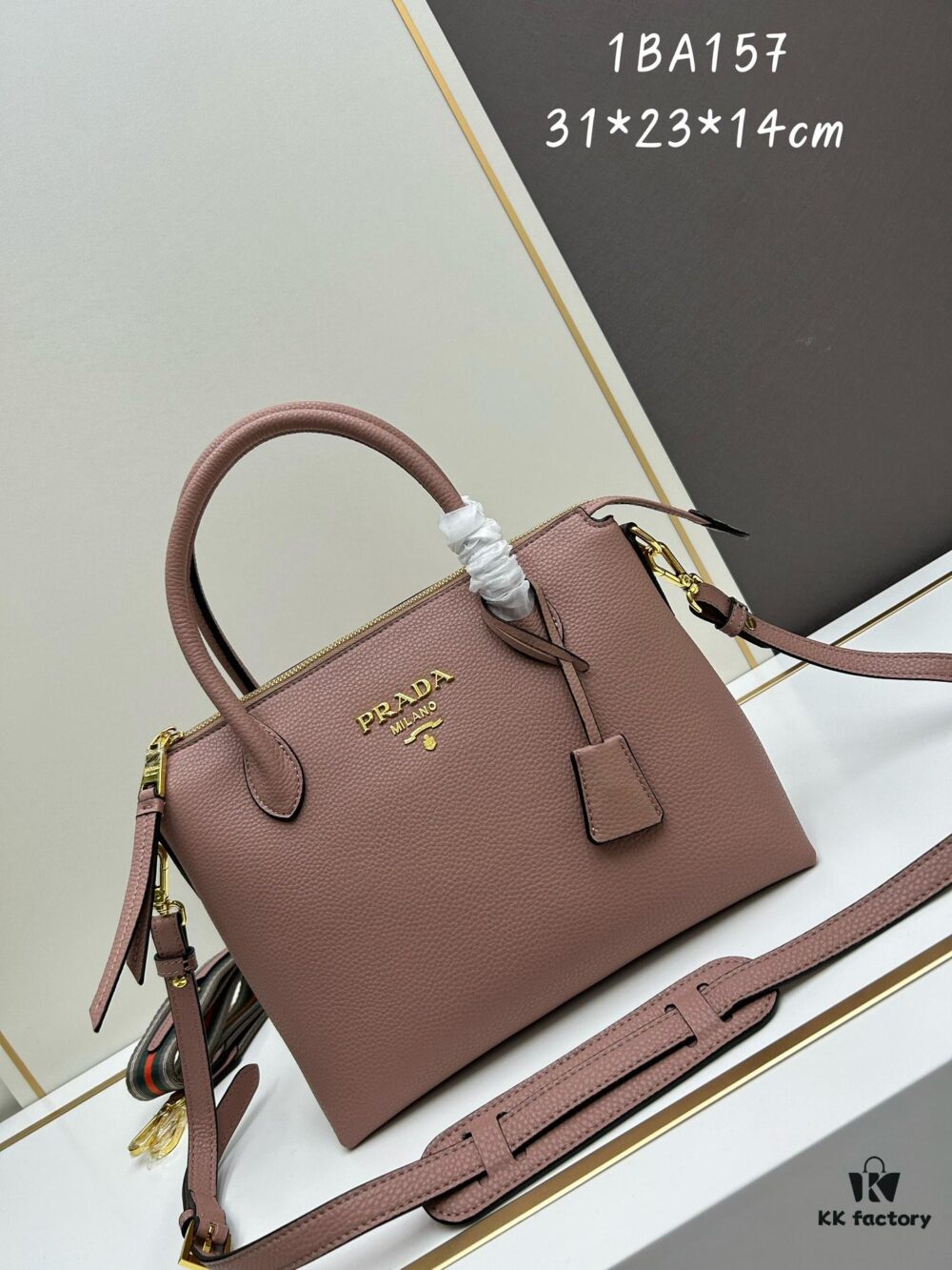 PRADA Classic Reissue Leather Tote with Detachable Shoulder Straps