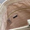 Prada Rattan Woven Bag in Black, Beige, Pink, Blue - Vacation Style Cute Handbag with Triangular Logo